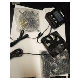 Solar-Powered Exhaust Fan with Battery & Smart Sensing â 25W Solar Panel, 2 * 4.7\" Fans, 3 Modes, IP65 Waterproof | Ideal for Chicken Coop, Dog House, Shed, Greenhouse, Outside - Retail: $60