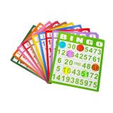 JUNWRROW Deluxe Bingo Game Set-Includes Bingo Cage,600 Colorful Bingo Chips with a Bag,100 Mixed Bingo Cards,75 Calling Balls with a Bag,Plastic Master Board-Ideal for Large Groups, Parties - Retail: 