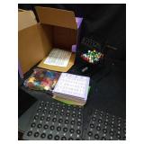 JUNWRROW Deluxe Bingo Game Set-Includes Bingo Cage,600 Colorful Bingo Chips with a Bag,100 Mixed Bingo Cards,75 Calling Balls with a Bag,Plastic Master Board-Ideal for Large Groups, Parties - Retail: 
