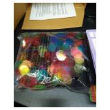 JUNWRROW Deluxe Bingo Game Set-Includes Bingo Cage,600 Colorful Bingo Chips with a Bag,100 Mixed Bingo Cards,75 Calling Balls with a Bag,Plastic Master Board-Ideal for Large Groups, Parties - Retail: 