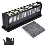 PAGOTORTAUS High Flow Engine Air Filter with P609422 Air Filter with Activated Carbon Compatible with Freightliner Cascadia 2008-2017,122SD 2014-2016,Coronado 2010-2016 Replaces AF27879 P609422 - Reta