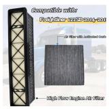 PAGOTORTAUS High Flow Engine Air Filter with P609422 Air Filter with Activated Carbon Compatible with Freightliner Cascadia 2008-2017,122SD 2014-2016,Coronado 2010-2016 Replaces AF27879 P609422 - Reta