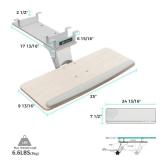 EUREKA ERGONOMIC Keyboard Tray Height Adjustable, Swivel Tilt Computer Keyboard Drawer Under Desk, 25x9.13