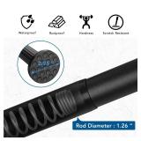 Tension Curtain Rod, 51-126 Inch,Spring Closet Rod, for Windows or Shower, Easy to Install, No Drilling, No Rust, for Bathroom, Rod Diameter 1.26 Inches, Black,Umimile - Retail: $50