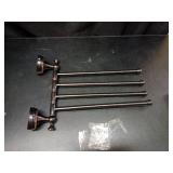 Oil Rubble Bronze Brass Foldable Towel Rack, Wall Mounted Black Bathroom Hardware Accessories,Pattern Carving Design - Retail: $42