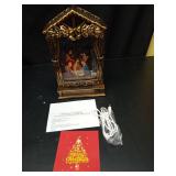 Christmas Snow Globe Lighted Manger Nativity Scene, Musical Window Water Lantern Play Silent Night Music in Swirling Glitter, Holiday Decorations Gift - Retail: $50