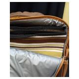 ALLCAMP Picnic Backpack - Insulated Cooler Bag with Compartment, Detachable Wine Glass Holder, Throw Blanket & Cutlery Set,2 Person Picnic Set for Family Outings, Couple Gifts (Brown) - Retail: $57