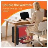 SoliSnug Under Desk Heater Foldable, Quiet Space Heater for Office with Timer, 8 Temp Levels, Auto Shut Off, Energy Efficient, Portable Foot Warmer - Retail: $60