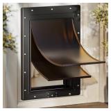 Petcoming XL Dog Door for Door, Never Rust Plastic Extra Large Doggy Door for Interior and Exterior Doors, X Large Pet Door with 2 Magnetic Flaps, Closing Panel, Dog Doors for Pets Up to 220LB - Retai