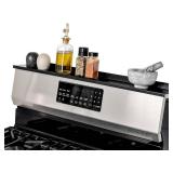 StoveShelf Deluxe 30\" Length Black Magnetic Shelf for Kitchen Stove - Extra Strength Double Magnets - Kitchen Storage Solution with Zero Installation - Over Stove Spice Rack Organizer - Retail: $50