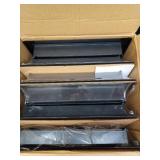 BYEWIRE 2x12 Floor Register 6-Pack, Heavy Duty Steel Floor Vent Covers, Adjustable Quiet Airflow Vent Grill, Rust-Proof Black Finish 2 inch by 10 Inch HVAC Vents for Floor/Sidewall - Retail: $40