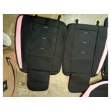 otoez Car Seat Covers Full Set, 5 Seat Pink Leather Seat Cover for Car, Waterproof Automotive Front and Back Seat Protectors for Most Sedens Trucks SUVs, Black & Pink - Retail: $86