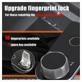 YOULAI Center Console Gun Safe - Console Gun Vault Compatible with Subaru Outback 2015-2019, High Security Armrest Lock Box with Fingerprint Lock with Backup Key - Retail: $209