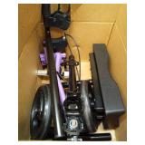 Purple Homland Collapsible All Terrain Knee Scooter for Adults for Foot Surgery, Adjustable Knee Walker Cart with Basket, Alternative to Crutches for Broken Leg Ankle Injuries, Dual Brakes - Retail: $