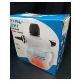 LABIGO Steam Cleaner, Pressurized Handheld 13pcs Multi-Purpose Natural Deep Cleaning Steamer, Portable Steamer for Cleaning Home, Grout, Kitchen, Car, Window, Upholstery, Bathroom and Clothes, White -