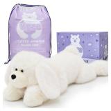 YGZE Weighted Dog Stuffed Animal Realistic Weighted Puppy Plush â 24 Inch, 4 lbs Lifelike Plush Dog Laying Stuffed Animal Gift for Kids & Adults - Retail: $40