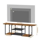 Fogein Floating TV Stand for 50 60 Inches TV,Wall Mounted Media Console with Open Storage Shelvesï¼Modern Entertainment Center for Living Room,Bedroom (Brown) - Retail: $27