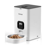 VOLUAS Automatic Cat Feeders - Timed Pet Feeder for Cats and Dogs with Dry Food Dispenser, Desiccant Bag, Programmable Portion Control, 4 Daily Meals, 10s Voice Recorder - Retail: $40