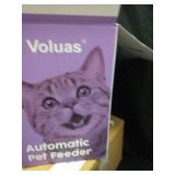 VOLUAS Automatic Cat Feeders - Timed Pet Feeder for Cats and Dogs with Dry Food Dispenser, Desiccant Bag, Programmable Portion Control, 4 Daily Meals, 10s Voice Recorder - Retail: $40