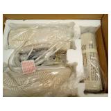 DGGDOME 20.75\" White Ceramic Lamps Set of 2 with Floral Design, Farmhouse White Table Lamp for Living Room, Bedroom, Beige Lamps for Nightstands Set of 2 - Retail: $47