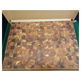 BEEFURNI Teak Wood End Grain Cutting Board (XL, 24x17x1.5\"), Extra Large Wooden Cutting Boards for Kitchen, Serving & Charcuterie Boards, Premium Wood Cutting Board, Christmas Gifts, 1-Year Warranty 