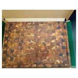 BEEFURNI Teak Wood End Grain Cutting Board (XL, 24x17x1.5\"), Extra Large Wooden Cutting Boards for Kitchen, Serving & Charcuterie Boards, Premium Wood Cutting Board, Christmas Gifts, 1-Year Warranty 