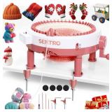 SENTRO Upgraded 48 Needle Knitting Machine, Circle Knit Loom Machine with Row Counter and Hand Crank,Crochet Knitting Loom Machine for Beginners and Seasoned Knitters - Retail: $80