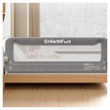 Foldable Bed Rail for Toddlers, 71in Reinforced Carbon Steel Frame&Connectors, Breathable Cationic Fabric - Safety Toddler Bed Rails for Queen, King, Twin, Full, No-Tool Setup. - Retail: $47