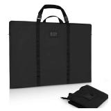 Large Size Art Portfolio Bag with Nylon Shoulder, 24 x 36 inches Light Weight Poster Storage Bag Board Holder with Handle and Zipper for Poster, Sketching and Drawing (black) - Retail: $16