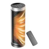 Ceramic Space Heater, Portable Indoor Heater with Remote Control, Three Heating Modes, Overheat and Tip-Over Protection, Suitable for Home, Bedroom, and Office Indoor Use - Retail: $40