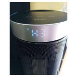 Ceramic Space Heater, Portable Indoor Heater with Remote Control, Three Heating Modes, Overheat and Tip-Over Protection, Suitable for Home, Bedroom, and Office Indoor Use - Retail: $40