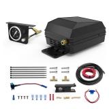 Onboard Air Compressor Kit for Air Bag Suspension, In-Cab Control System with On/Off Switch, 12V, 1/4\" Air Line, Universal AirBag Compressor kit for Ford, Chevrolet Silverado, GMC Sierra, Dodge Ram -