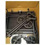 Canpsky Small Collapsible Wagon with Tailgate, Ultra-Compact & Folding Wagon with 350lbs Capacity, Lightweight Portable Utility Wagon Cart for Shopping Camping Sports Garden (Black) - Retail: $47