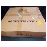 Canpsky Small Collapsible Wagon with Tailgate, Ultra-Compact & Folding Wagon with 350lbs Capacity, Lightweight Portable Utility Wagon Cart for Shopping Camping Sports Garden (Black) - Retail: $47