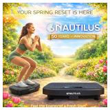 Nautilus Vibratone Pro Vibration Plate Exercise Machine for Lymphatic Drainage, Muscle Activation, Full Body Workout, Circulation, Fat Loss, Strength Training, Toning, Recovery - Retail: $200