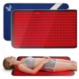Red Light Therapy Mat for Body, 39.4\" x 24\" Large Size Near Infrared Red Light Therapy Pad Full Body, 660nm&850nm(520 LEDs), Adjustable Timer and Power Levels - Retail: $99