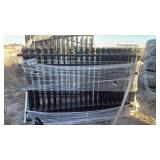 Unused Decorative Iron Fence Panels with Spear Points