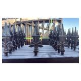 Unused Decorative Iron Fence Panels with Spear Points