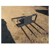 Unused 2026 JCT Skid Steer Bale Spear with quadruple tines