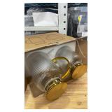 Buaic 2 PACK Glass Pitcher with Lid, 68 oz/ 2 Liter Classic Vertical Stripes Water Pitcher with Handle,Glass Water Carafe for Cold Brew, Coffee, Lemonade, Iced Sun Tea,Beverage,Heat Resistant