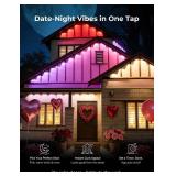 lemonlovely Permanent Outdoor Lights, 200ft RGB+IC Smart Outdoor Lights for House with 100 LED, IP67 Waterproof LED Light for Outdoor Decorations, Work with Remote, APP