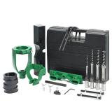 Drill Press Mortising Attachment Kit, 4 Model Drills Square Hole Hollow Chisel Set, Bench Drill Locator Set Mortise and Tenon Tools for Woodworking Tenoning Drilling Machine