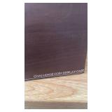 Military Challenge Coin Display Case - Wood Grain Finish Top Cover is Cracked