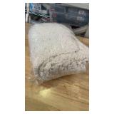 LONG CREATE Throw Blanket for Couch, White Luxury Knitted Throws 50\"x60\", Textured Blankets with Handmade Fringe Tassels for Bed Sofa Decorative, Chunky Soft Farmhouse Boho Home Decor