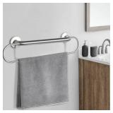 16 inch Grab Bar with 25 inch Towel Rack, Shower Grab Bar for Seniors, Safety Bars for Bathroom with Towel Holder, Wall Mount Grab Bar, Stainless Steel Support up to 500LBS