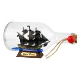 SAILINGSTORY Pirate Ship in a Bottle Sailing Ship Model Nautical Decoration Black Pearl Black Sails