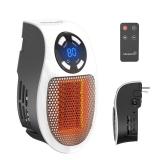 450W Space Heater, Remote Wall Outlet Electric Small Space Heater as Seen on TV with Adjustable Thermostat and Timer and Led Display, Compact for Home,Office,Bathroom
