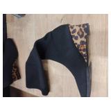 Ladies cheetah pattern heel boots size 6.5