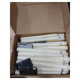 Reginary 48 Pcs Flameless Taper Candles with 4 Remote, Battery Operated Flickering Flameless Taper Candles 3D Wick Fire LED Faux Wax Lights for Wedding Christmas Holiday (Ivory,9.65 Inches)