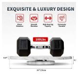 XenMee Marble Lazy Susan, 10\" Lazy Susan Board with Silent Rotating, Natural Marble Cake Turntable for Countertop Kitchen Turntable Storage, Cupcake, Food, Centerpieces